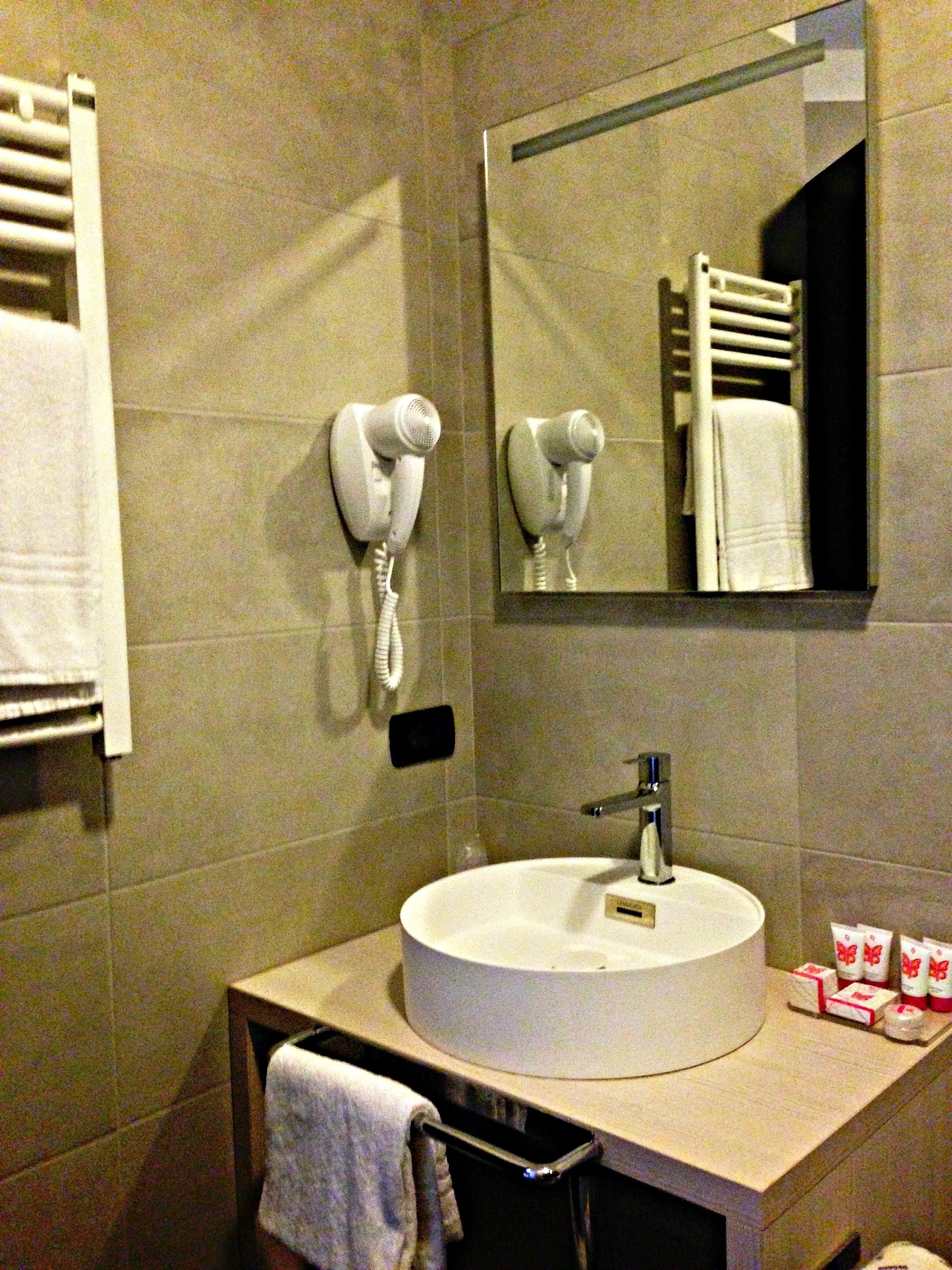 shower, free toiletries, hair dryer, bidet