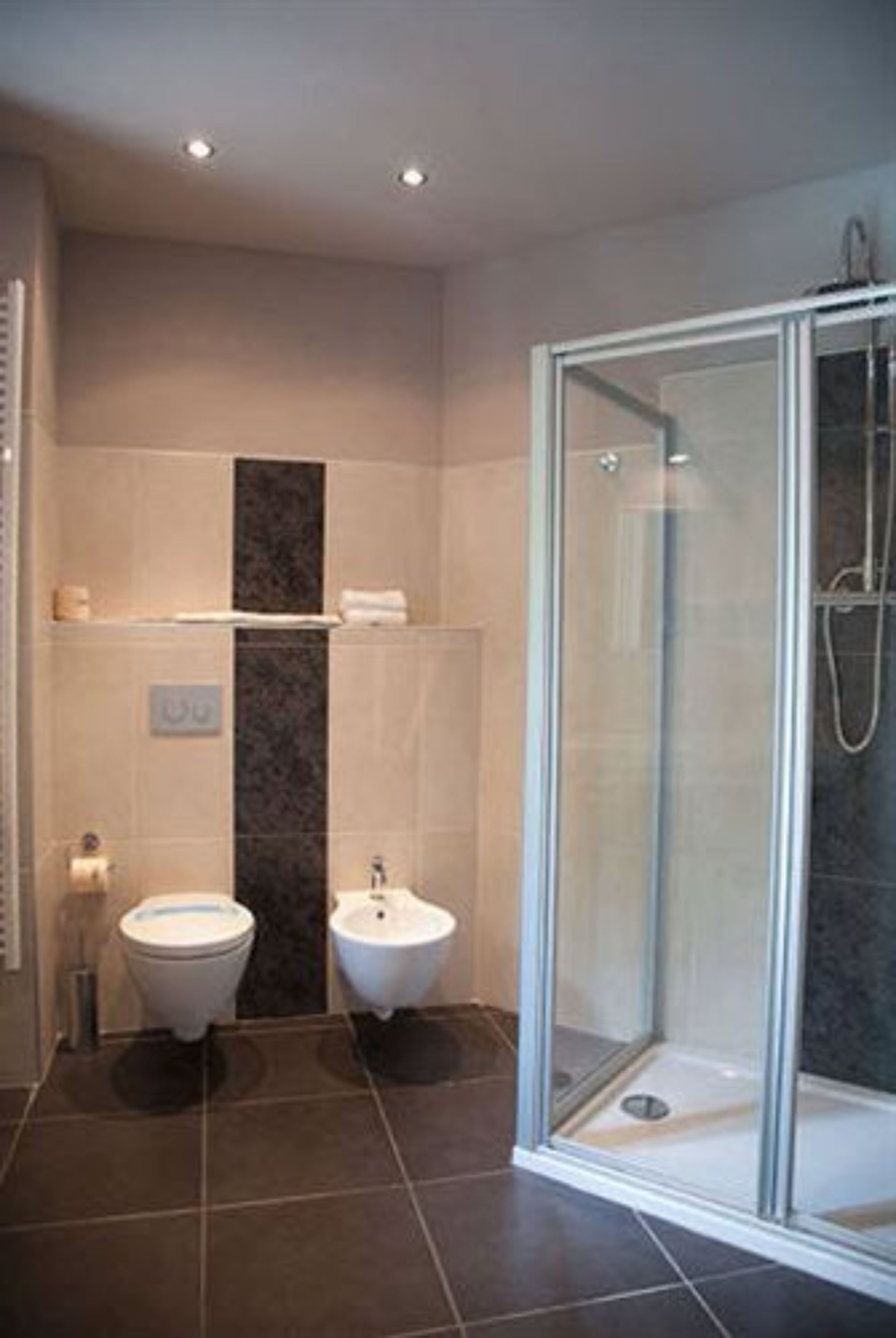 shower, free toiletries, hair dryer, bidet