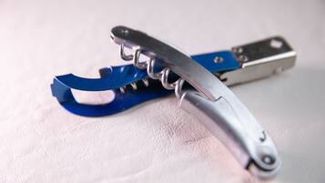 Fridge, electric kettle, dining tables