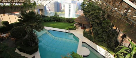 Indoor pool, outdoor pool