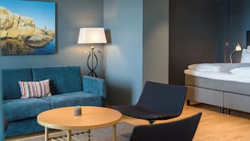 Dobbeltrom – deluxe, 1 dobbeltseng, ikke-røyk | Senger med overmadrass, blendingsgardiner, lydisolert og sengetøy