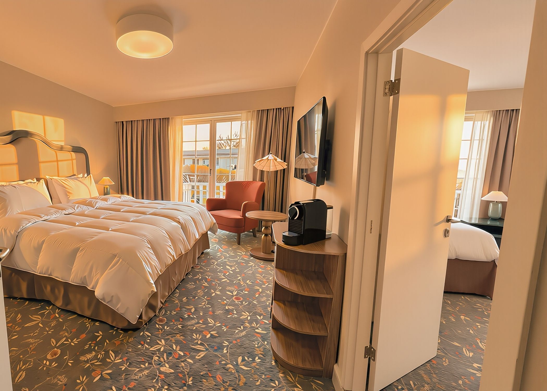 Pillowtop beds, blackout drapes, bed sheets