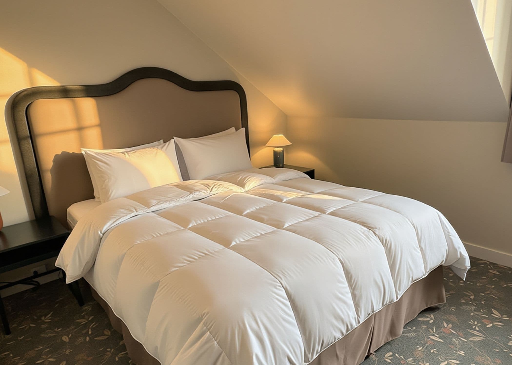 Pillowtop beds, blackout drapes, bed sheets