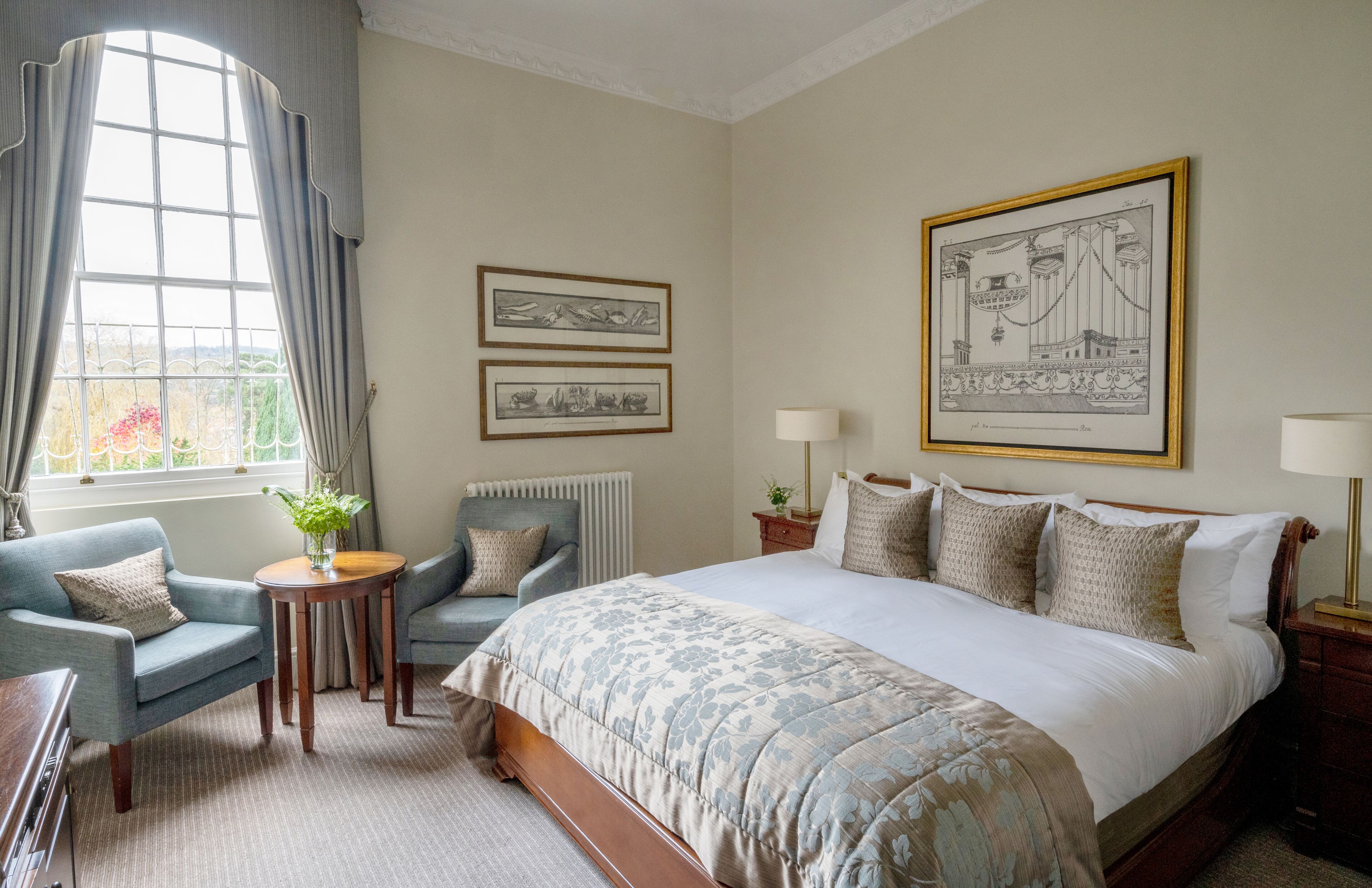 deluxe king bedded room in historic mansion house | 1 bedroom, in-room safe, desk, blackout curtains
