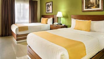 Standard Double Room, 2 Double Beds, Non Smoking | In-room safe, desk, blackout drapes, soundproofing