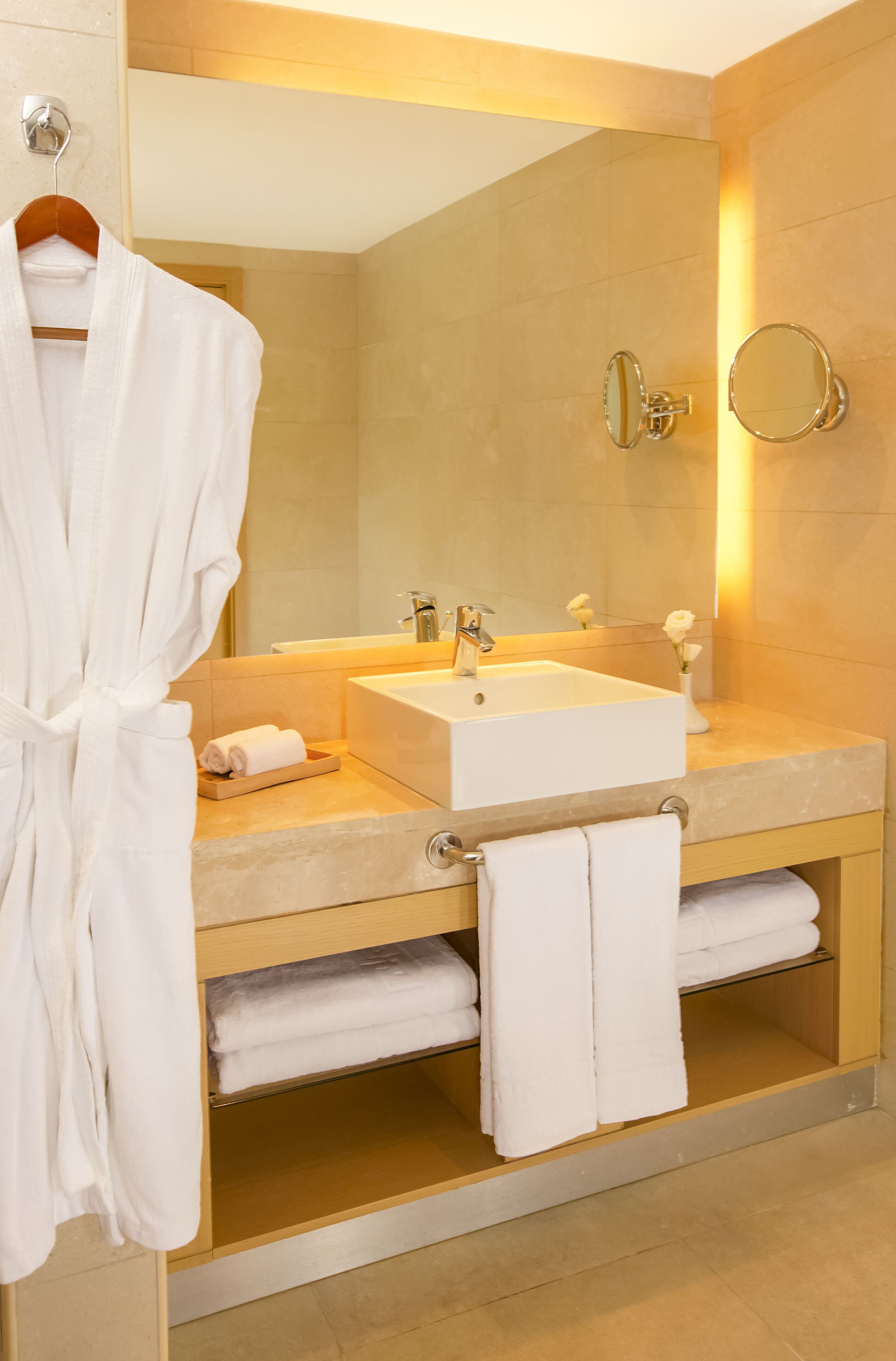 shower, eco-friendly toiletries, hair dryer, bathrobes