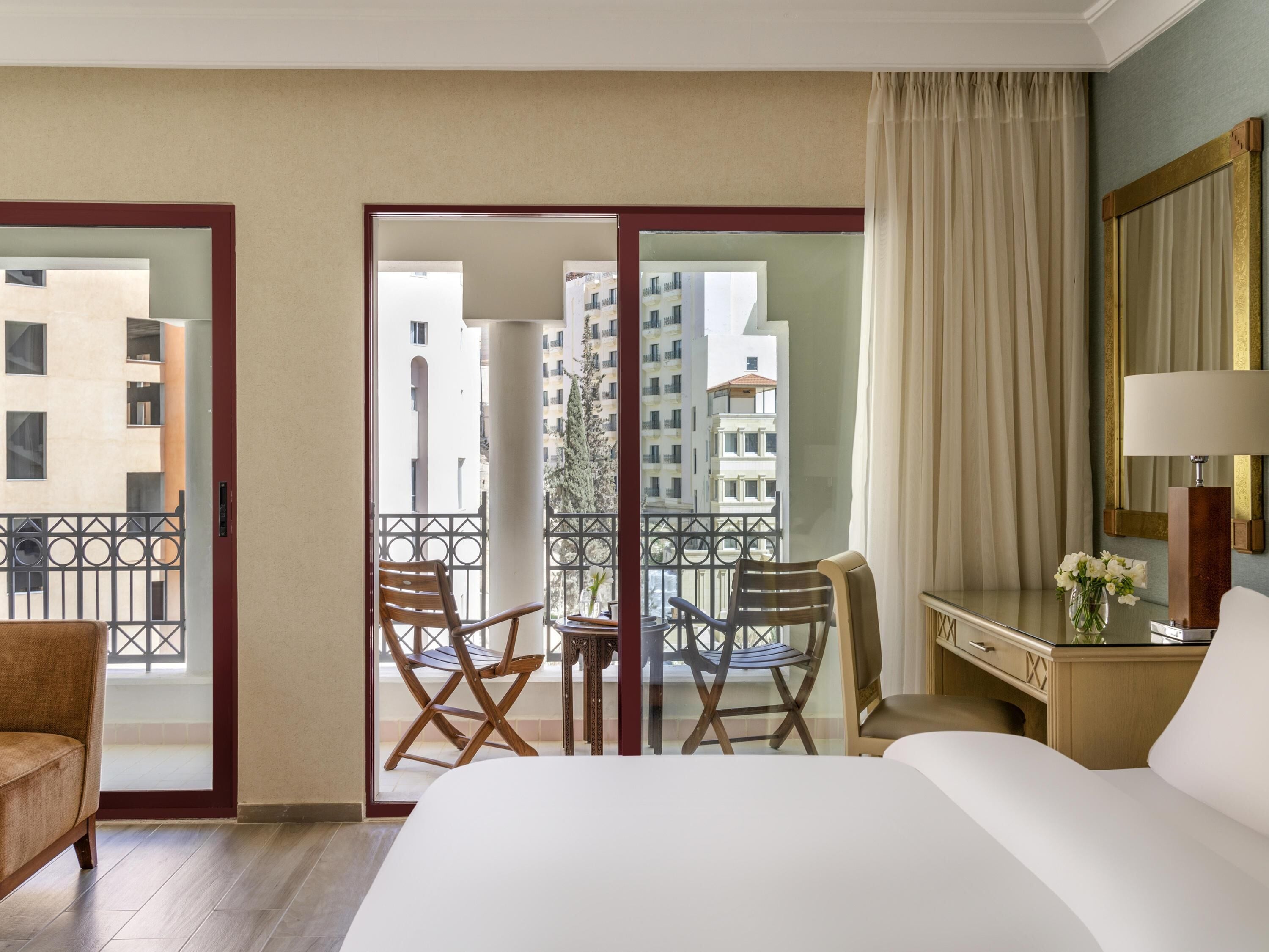 Hypo-allergenic bedding, free minibar, in-room safe