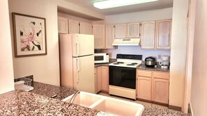 Suite, 3 Bedrooms, Ocean View | Private kitchen | Fridge, microwave, stovetop, coffee/tea maker