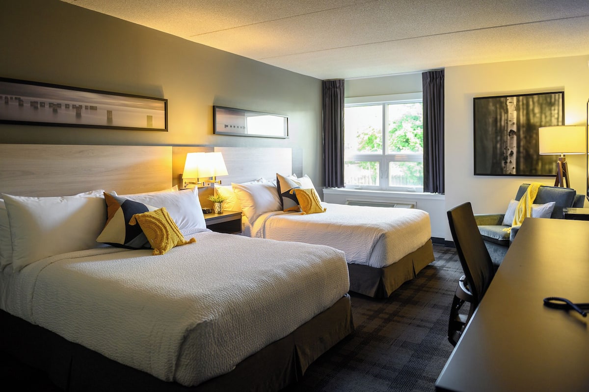 standard room, 2 queen beds | 1 bedroom, premium bedding, down duvets, desk