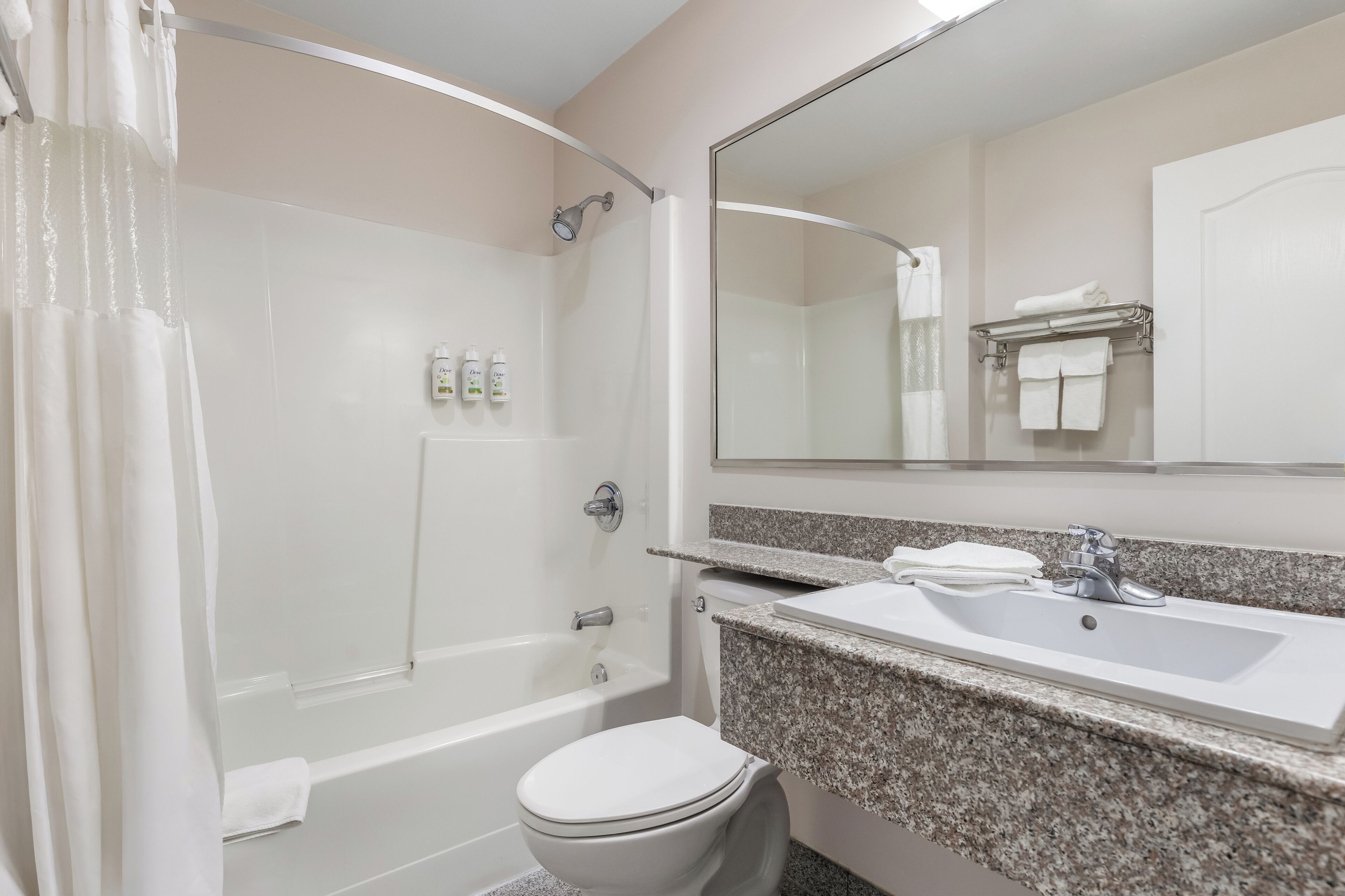 Free toiletries, hair dryer, towels