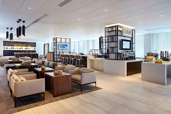 View from property looking out at New York Marriott at the Brooklyn Bridge