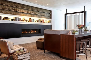 View from property looking out at New York Marriott at the Brooklyn Bridge