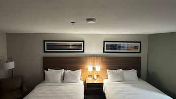 Desk, blackout curtains, iron/ironing board, free cots/infant beds