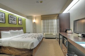 Desk, blackout curtains, iron/ironing board, free cots/infant beds