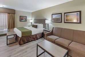 Egyptian cotton sheets, premium bedding, pillowtop beds, in-room safe