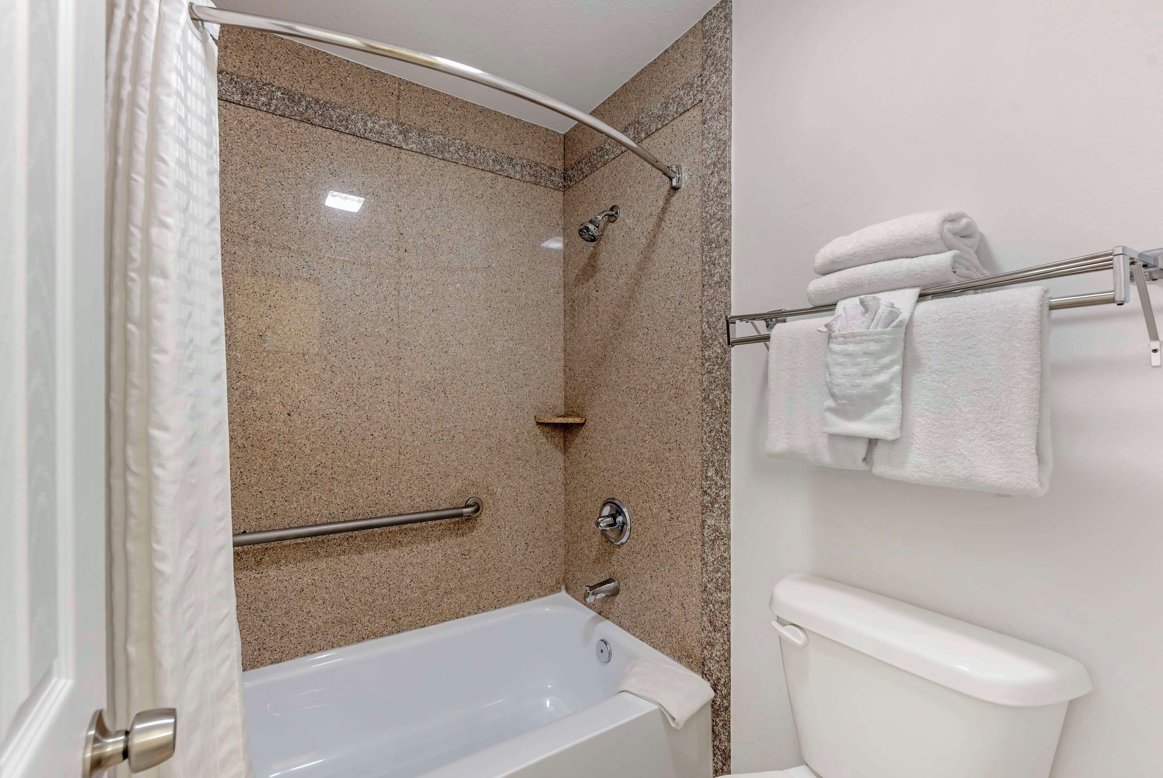 free toiletries, hair dryer, towels, soap