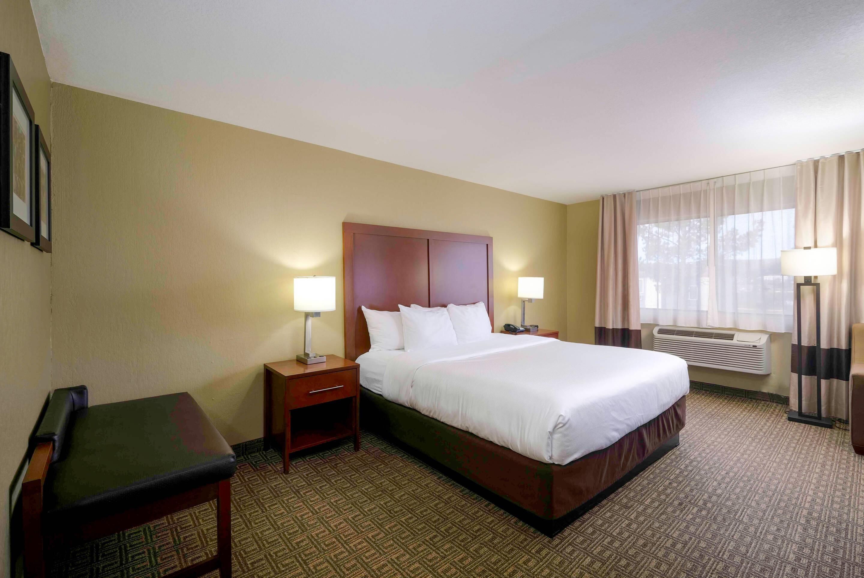 Desk, blackout curtains, iron/ironing board, free cots/infant beds