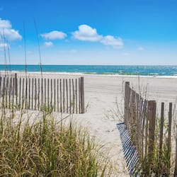 On the beach, white sand
