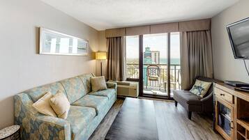 Appart'hÎtel, 1 chambre (Partial Ocean View 1 King) | Coin séjour