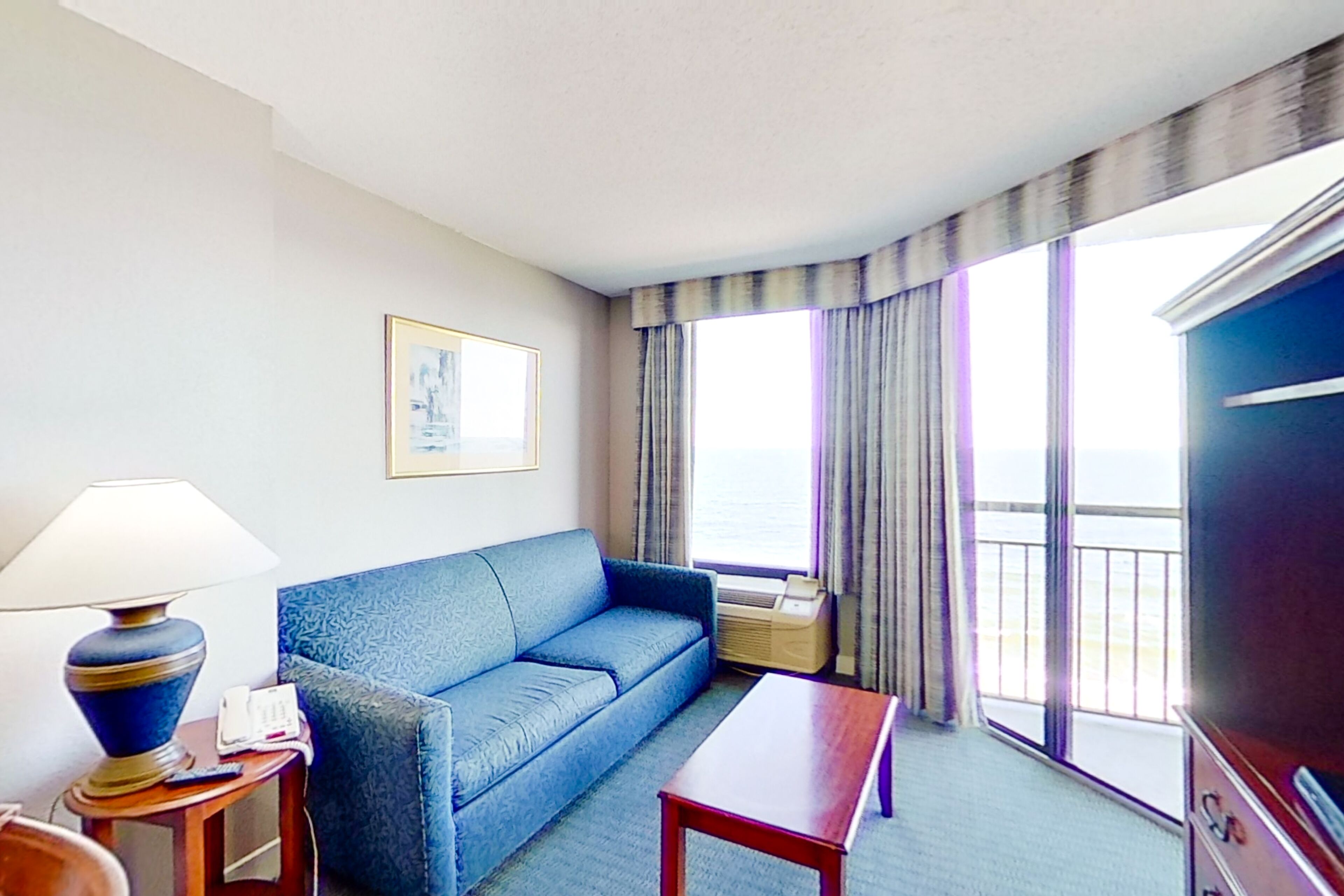 Condo, 1 Bedroom (Oceanfront 1 King) | Living area | Flat-screen TV