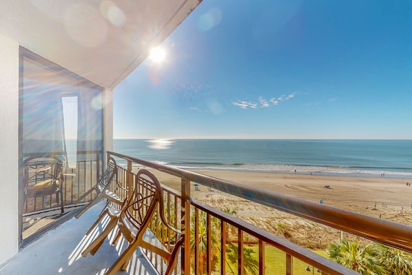 Condo, 1 Bedroom (Oceanfront 2 Queen) | Terrace/patio - The Patricia Grand (Myrtle Beach)