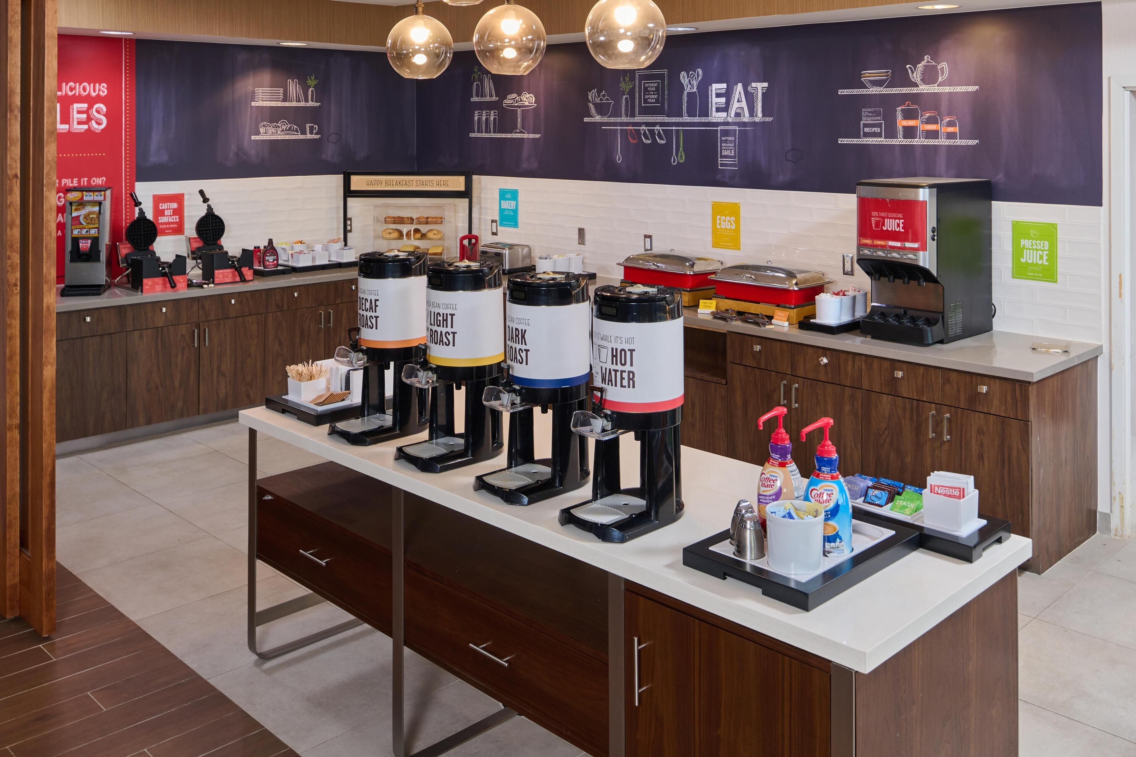 Free daily buffet breakfast