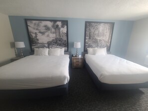 Standard Room, 1 King and 1 Queen | Premium bedding, desk, laptop workspace, blackout curtains