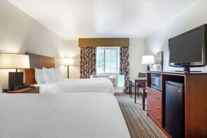 Standard Room, 2 Queen Beds, Non Smoking, Refrigerator & Microwave | Desk, iron/ironing board, Internet, bed sheets