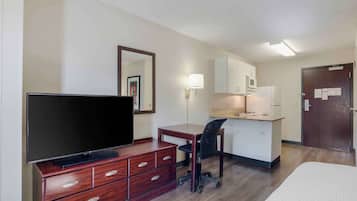 Premium bedding, individually furnished, desk, laptop workspace