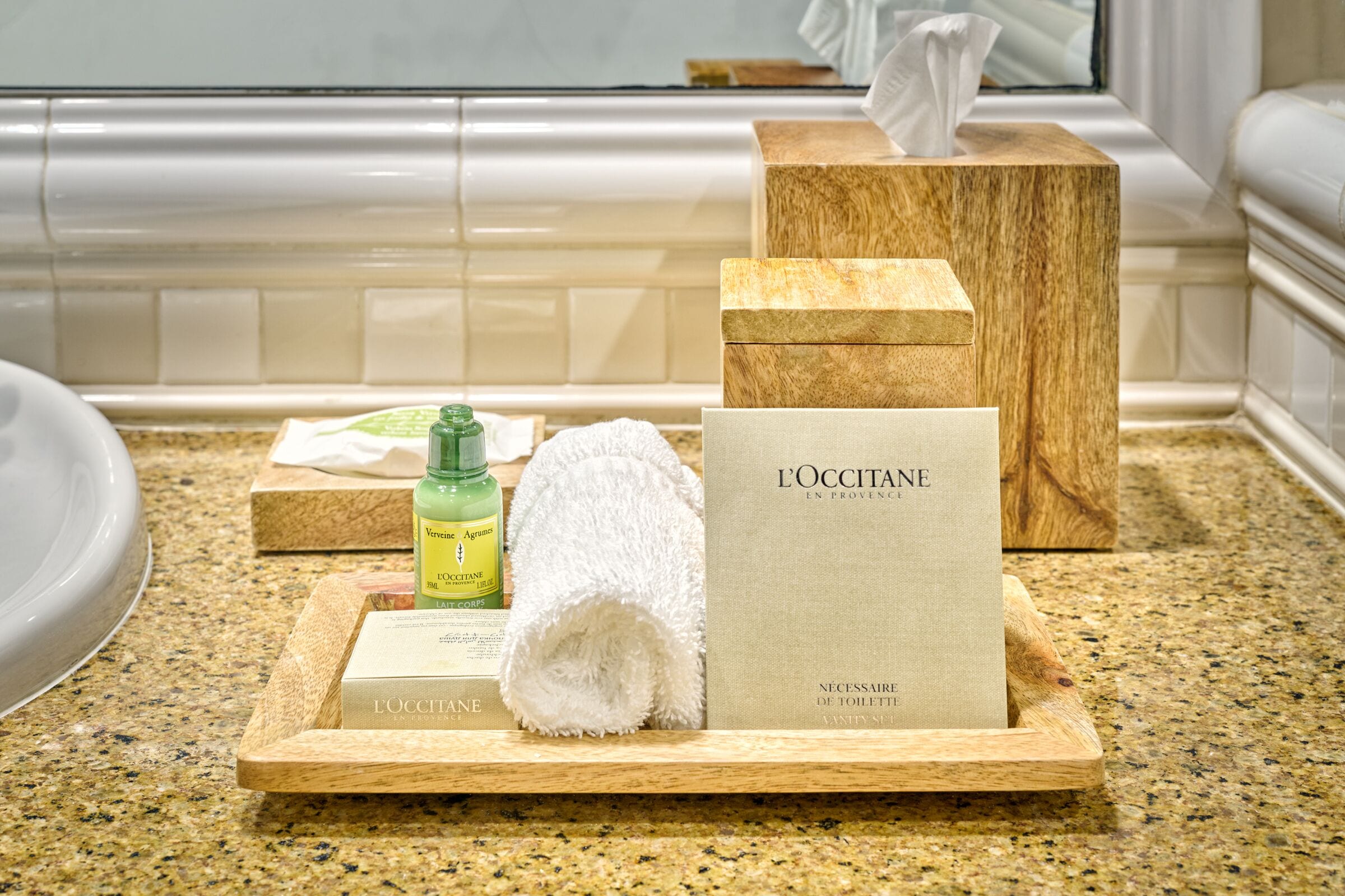 separate bathtub and shower, deep-soaking bathtub, free toiletries