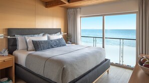 Suite, 1 cama King size, chimenea (Master | Double Balcony) | Sábanas italianas Frette, ropa de cama de alta calidad y edredón 