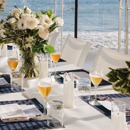 Outdoor wedding area