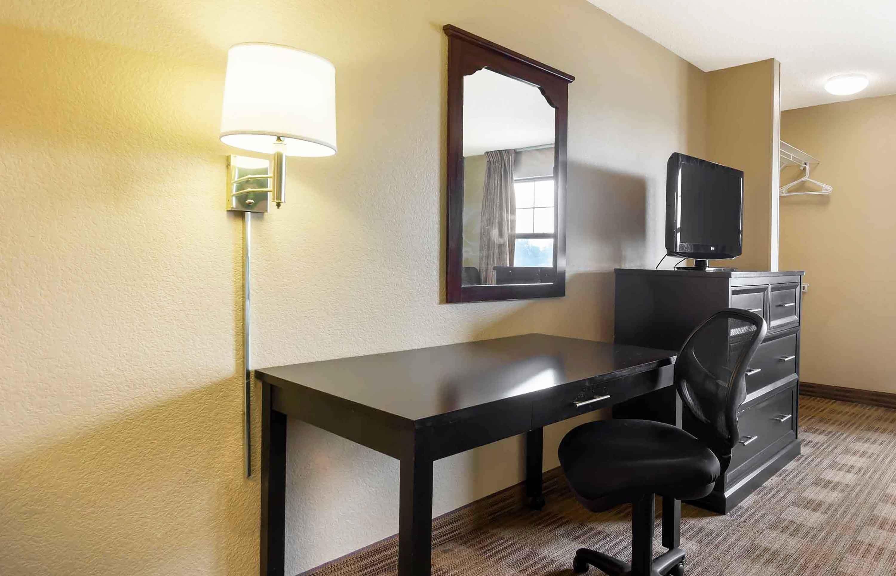 Desk, blackout drapes, iron/ironing board, free WiFi