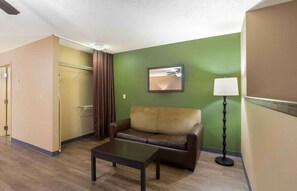 Desk, free WiFi, bed sheets