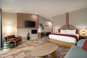 Hypo-allergenic bedding, pillow-top beds, desk, laptop workspace