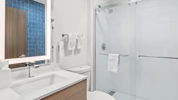 Room, 2 Queen Beds | Bathroom shower