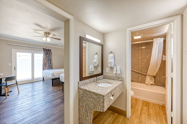Desk, iron/ironing board, rollaway beds, free WiFi