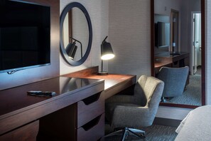 Suite, 1 King Bed, Accessible, Non Smoking | Hypo-allergenic bedding, desk, laptop workspace, blackout drapes