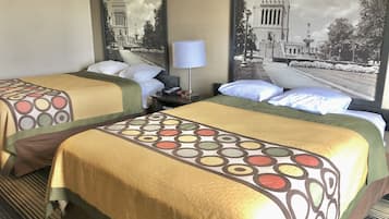 Standard Room, 2 Queen Beds | Desk, blackout drapes, iron/ironing board, free cribs/infant beds