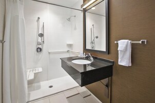 Hair dryer, towels