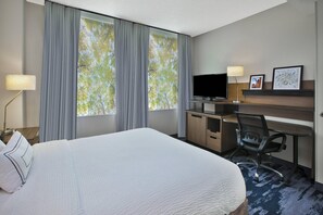 Hypo-allergenic bedding, pillow-top beds, in-room safe, desk