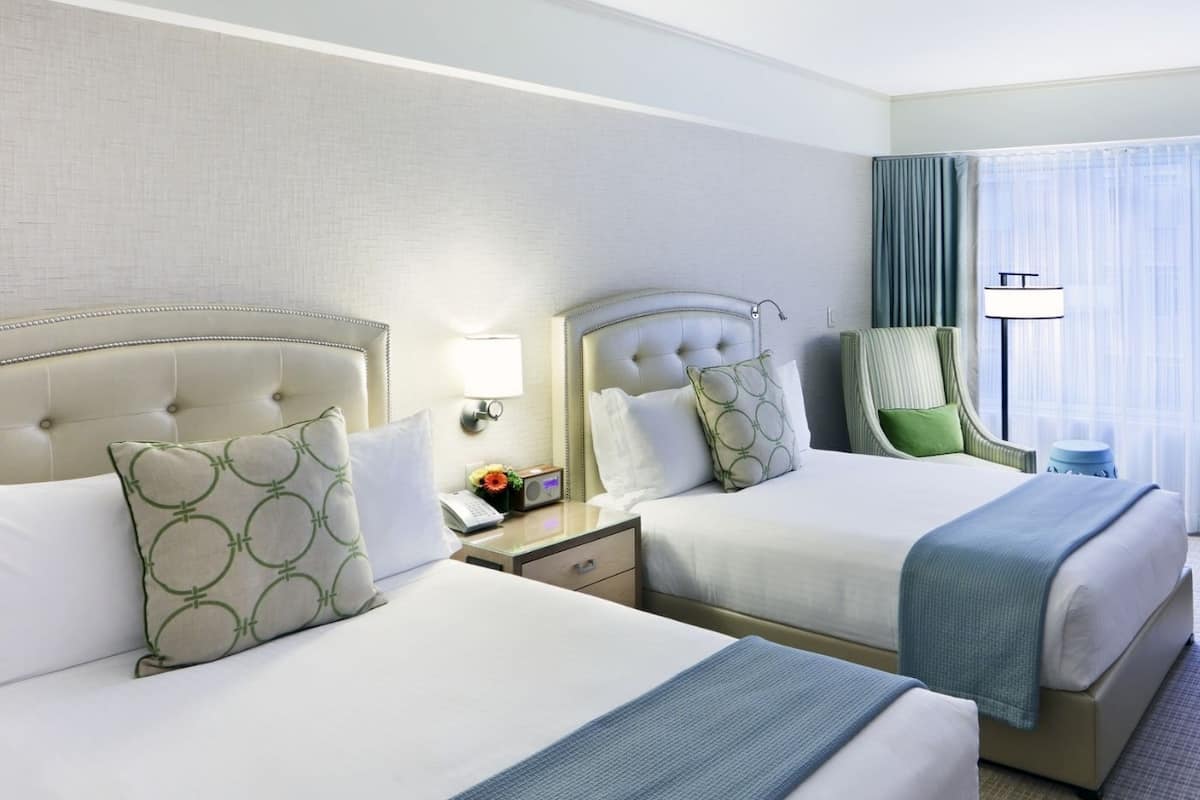 Premier Room, 2 Double Beds | Hypo-allergenic bedding, pillowtop beds, in-room safe, desk
