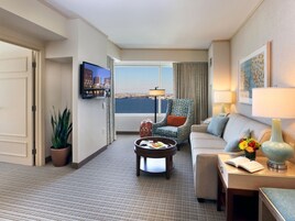 Suite, 1 King Bed, Harbor View | Living area | Flat-screen TV
