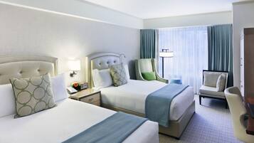 Deluxe Room, 2 Double Beds | Hypo-allergenic bedding, pillowtop beds, in-room safe, desk