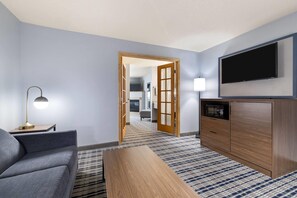 Suite, 2 Queen Beds, Non Smoking (One-Bedroom Not Pet Friendly) | Desk, iron/ironing board, travel crib, free WiFi