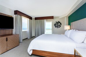 Suite, 1 Bedroom, Balcony, Oceanfront | In-room safe, laptop workspace, blackout drapes, iron/ironing board - Holiday Inn & Suites Daytona Beach on the Ocean by IHG (Daytona Beach)