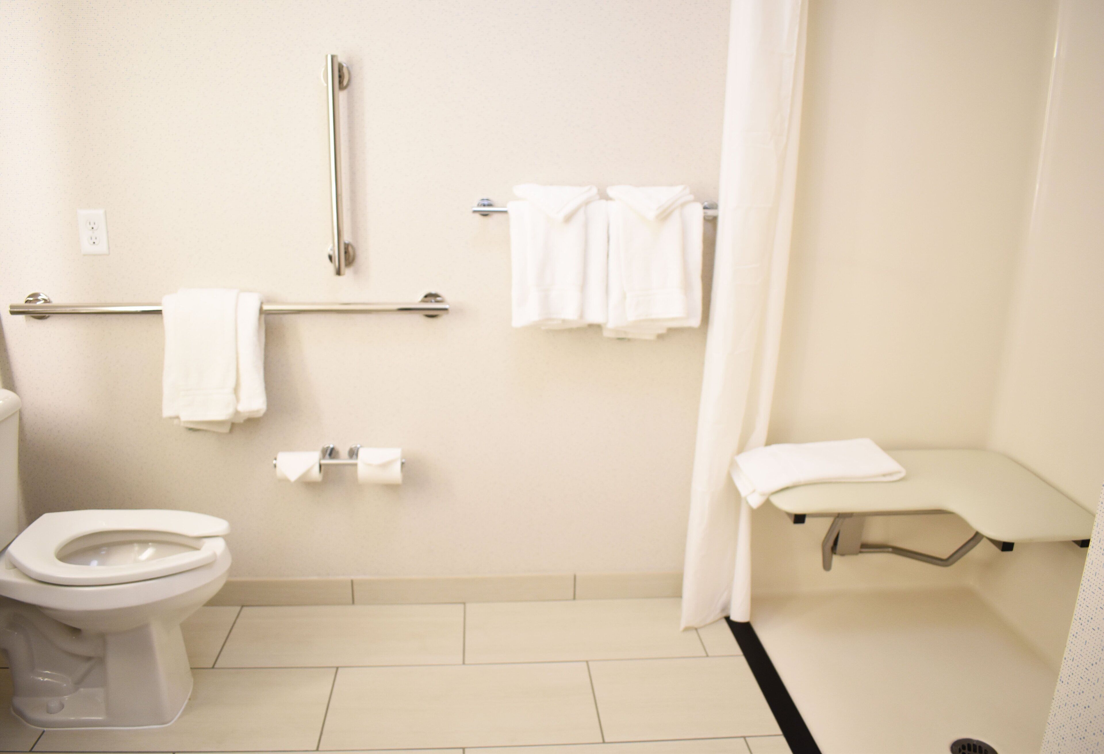 standard room, 2 queen beds, roll-in shower (mobility) | 1 bedroom, desk, blackout curtains, iron/ironing board