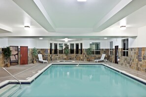 Indoor pool, open 6:00 AM to 11:00 PM, sun loungers