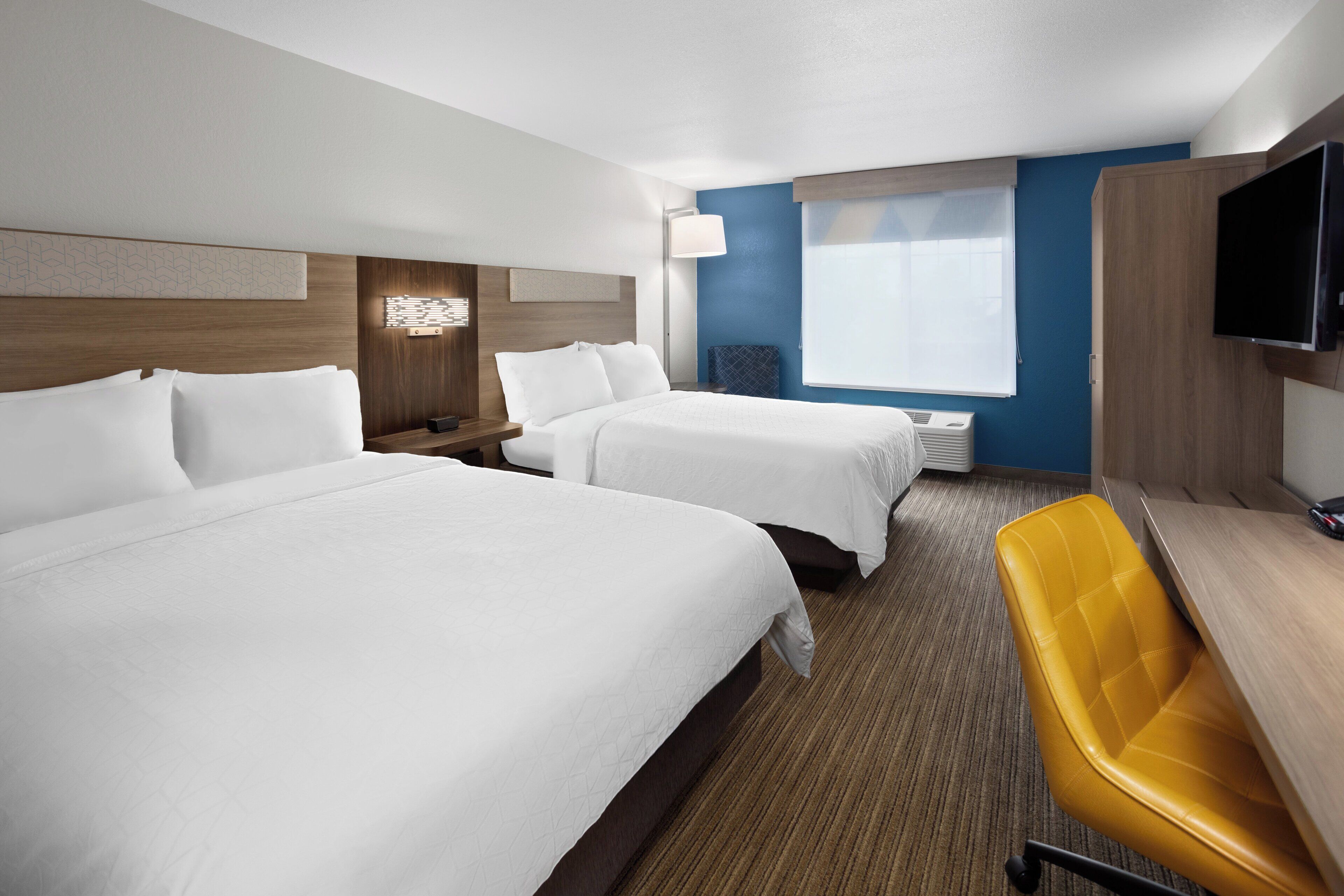 standard room, 2 queen beds | 1 bedroom, in-room safe, blackout curtains, iron/ironing board