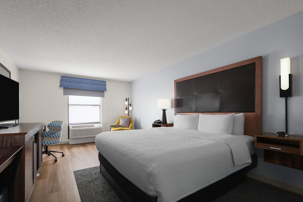 Habitación, 1 cama de matrimonio grande | Caja fuerte, wifi gratis, ropa de cama